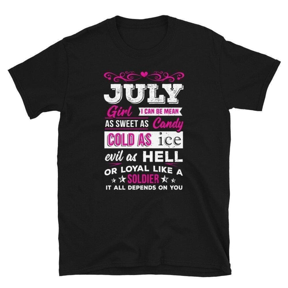 Funny July Girl Zodiac Cancer Cute Birthday Graphic T-Shirt